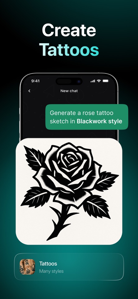 Chatbot AI screenshot — translation